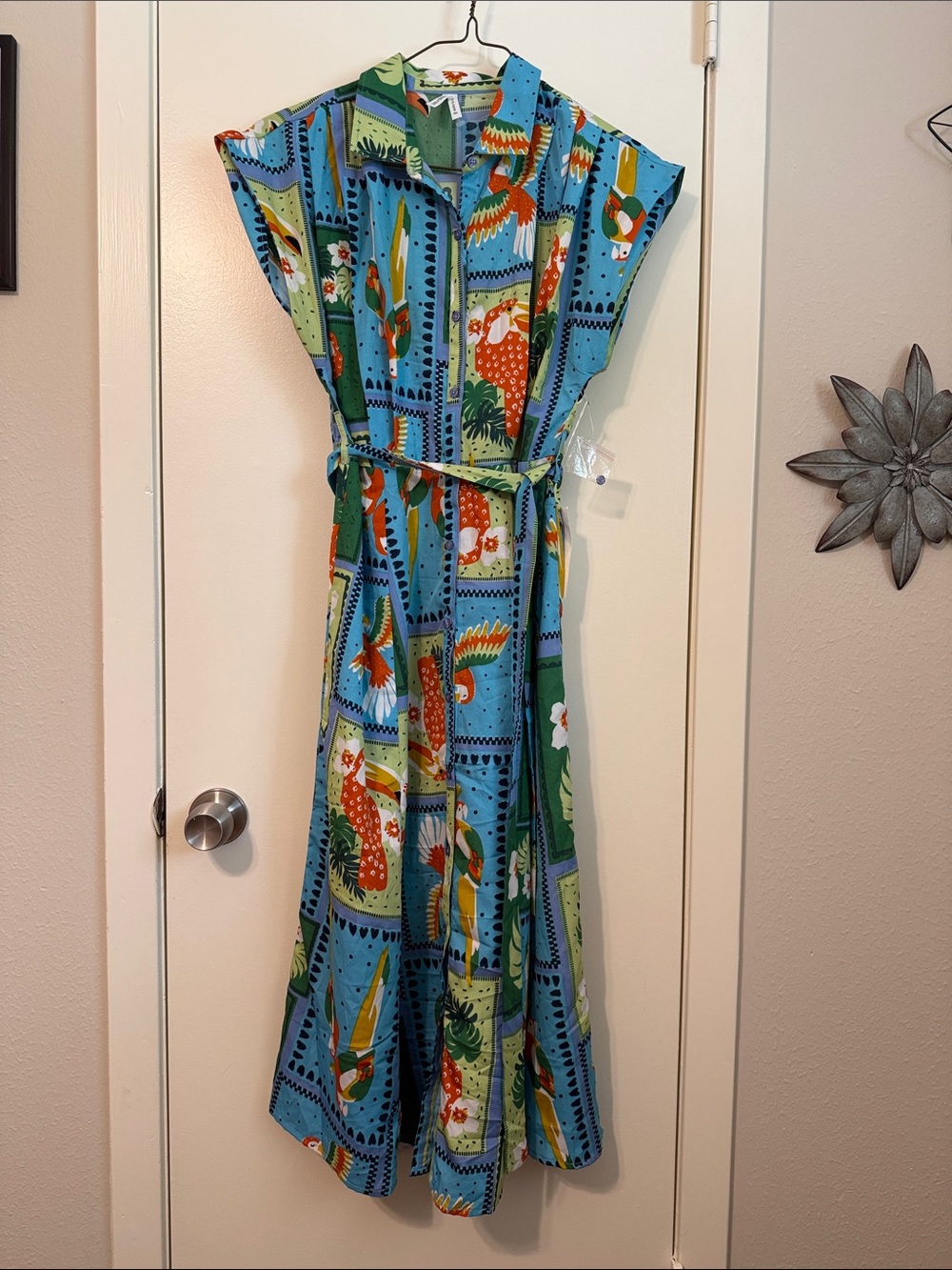 Live 4 Truth Blue and Green Tropical Print Maxi Dress